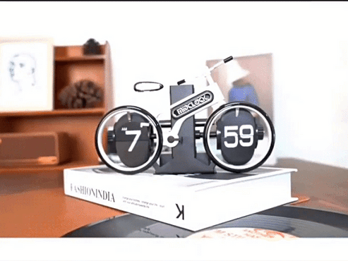 Vintage Bicycle Flip Clock – Retro Decorative Table Clock for Home & Office Decor